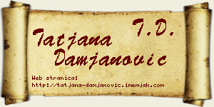 Tatjana Damjanović vizit kartica
